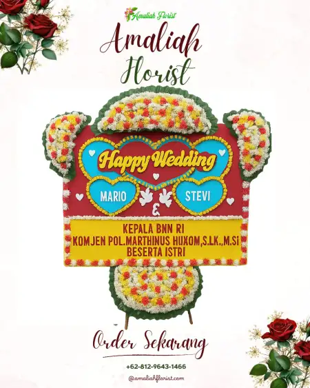 Papan Bunga Pernikahan Poncokusumo
